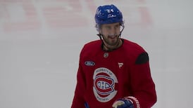 Danault skates in Canadiens jersey for first time since 2021